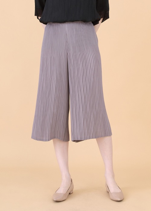 애비뉴투지 엄마옷 국내산 플리츠 여름 7부 와이드 밴딩 통바지 치마바지 P06126 50대 60대 중년여성의류