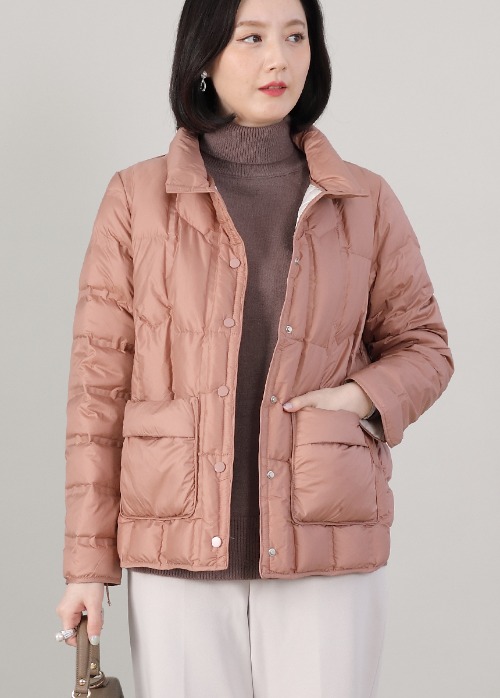 애비뉴투지 엄마옷 범블 오리털 카라 여성 가을 겨울 숏 패딩 자켓 J10236 50대 60대 중년여성